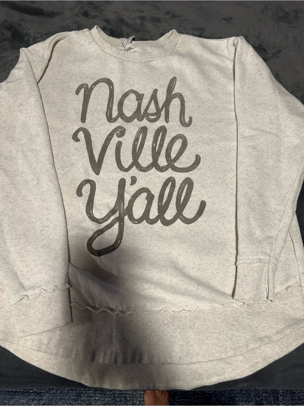 Cream 'Nashville Y'all' Graphic Sweatshirt